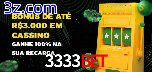 3333Bet melhor bônus de depósito